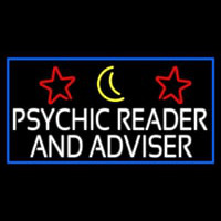 White Psychic Reader And Advisor With Blue Border Neonreclame