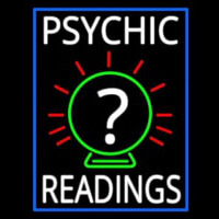 White Psychic Readings With Border Neonreclame
