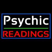 White Psychic Red Readings With Border Neonreclame