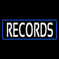White Records With Blue Arrow 1 Neonreclame