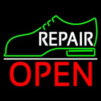 White Repair Shoe Logo Open Neonreclame
