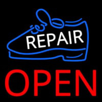 White Repair Shoe Open Neonreclame