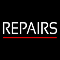 White Repairs Red Line Neonreclame