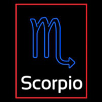 White Scorpio Zodiac Neonreclame