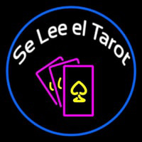White Se Lee El Tarot And Cards Logo Neonreclame