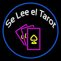 White Se Lee El Tarot And Cards Logo Neonreclame
