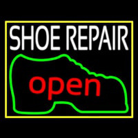 White Shoe Repair Open Neonreclame