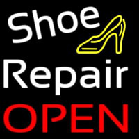 White Shoe Repair With Sandal Open Neonreclame