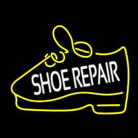 White Shoe Repair Yellow Shoe Neonreclame
