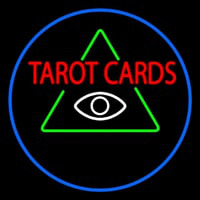 White Tarot Cards Logo Neonreclame