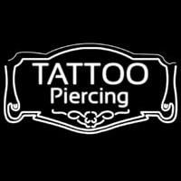 White Tattoo Piercing Neonreclame