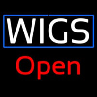 White Wigs Red Open Neonreclame