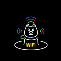 Wifi With Dog Logo Neonreclame