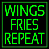 Wings Fries Repeat Neonreclame