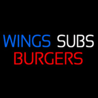 Wings Subs Burgers Neonreclame