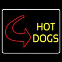With Border Hot Dogs With Arrow Neonreclame