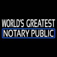 Worlds Greatest Notary Public Neonreclame