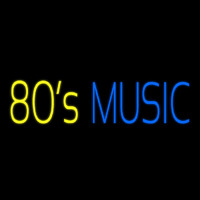 Yellow 80s Blue Music Neonreclame