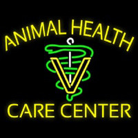 Yellow Animal Health Care Center Neonreclame