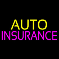 Yellow Auto Pink Insurance Neonreclame