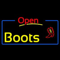 Yellow Boots Open With Border Neonreclame