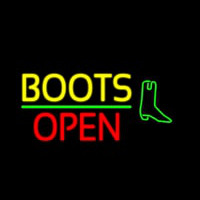 Yellow Boots Open With Logo Neonreclame