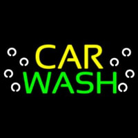 Yellow Car Green Wash Neonreclame