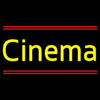 Yellow Cinema Cursive Neonreclame