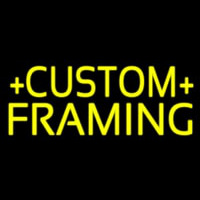 Yellow Custom Framing Neonreclame