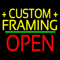 Yellow Custom Framing Open 1 Neonreclame