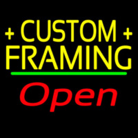 Yellow Custom Framing Open 2 Neonreclame