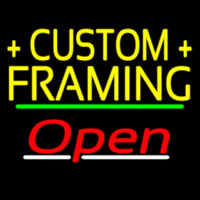 Yellow Custom Framing Open 3 Neonreclame