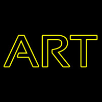 Yellow Double Stroke Art Neonreclame