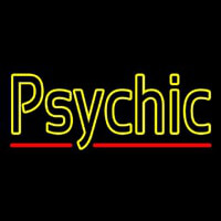 Yellow Double Stroke Psychic Neonreclame
