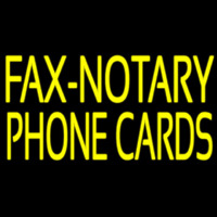 Yellow Fa  Notary Phone Cards With White Border Neonreclame