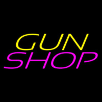 Yellow Gun Pink Shop Neonreclame