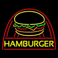 Yellow Hamburger With Logo Neonreclame