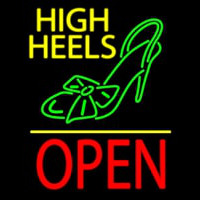 Yellow High Heels Sandal Open Neonreclame