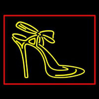 Yellow High Heels With Ribbon Neonreclame
