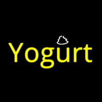 Yellow Horizontal Yogurt Neonreclame
