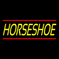 Yellow Horseshoe With Line Neonreclame