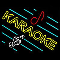 Yellow Karaoke Border Neonreclame