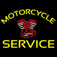 Yellow Motorcycle Service Neonreclame