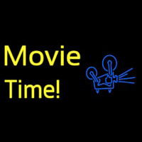 Yellow Movie Time With Logo Neonreclame