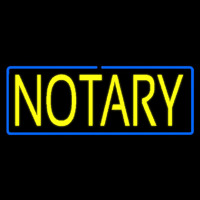 Yellow Notary Blue Border Neonreclame