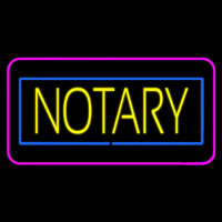 Yellow Notary Blue Pink Border Neonreclame