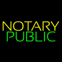Yellow Notary Public Neonreclame