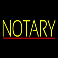 Yellow Notary With Red Line Neonreclame