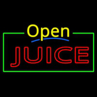 Yellow Open Double Stroke Juice Neonreclame