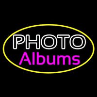 Yellow Oval Border Photo Albums Neonreclame
